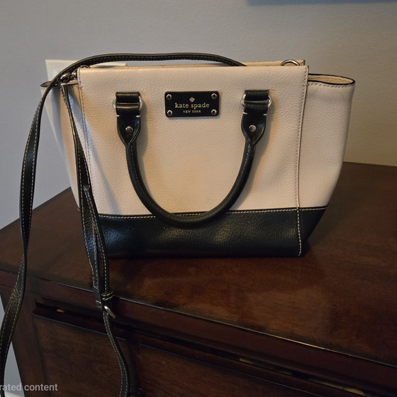 Kate Spade Black and Cream Satchel